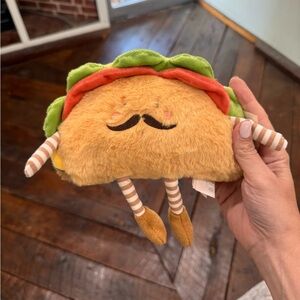 Plush Taco Toy with Mustache
